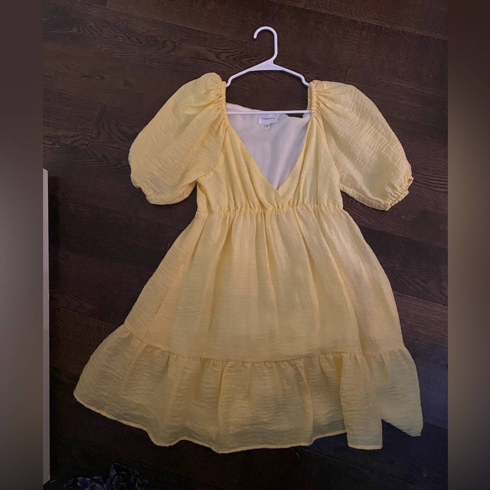 Yellow Babydoll Mini Dress from Lavendar Brown